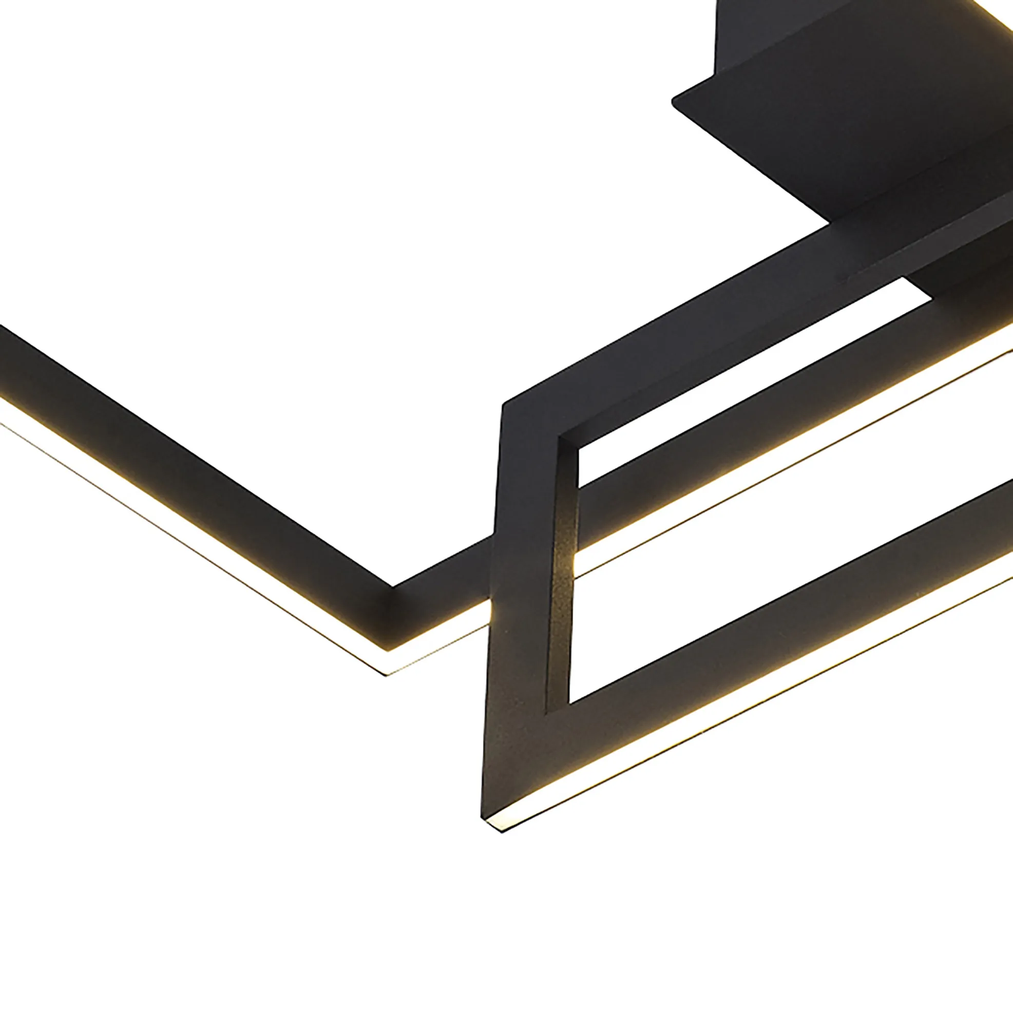 Mural Rectangular Flush Ceiling 48W LED Matt Black M7462  Mantra Fusion Mural Black